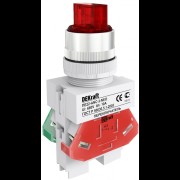 ПЕ-22 Красный неон Переключатель на 2 фикс. положения I-O стандартная ручка 1НО+1НЗ ANC-2 D= 25058DEK