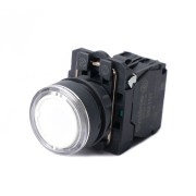 SE Кнопка SB5 с подсветкойкой в сборе модульная 22мм белая пластик 24ВDC 1НО SB5AW31B1