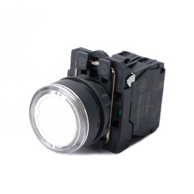 SE Кнопка SB5 с подсветкойкой в сборе модульная 22мм белая пластик 24ВDC 1НО SB5AW31B1 SE Кнопка SB5 с подсветкойкой в сборе модульная 22мм белая пластик 24ВDC 1НО SB5AW31B1