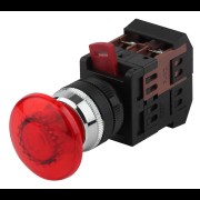 ЭРА Кнопка AEА-22 "Грибок" красный d22мм 1з+1р (10/400/3200) Б0045632