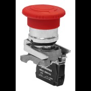 Выключатель кнопочный ВК21-ВS542 1р красный гриб с фиксацией (возврат поворотом) te00114849