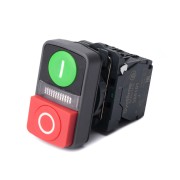 SE Кн двойн SB5 в сборе модуль 22мм з"I"+сиг ламп+кр выст"О" пластик 230ВАС 1НО+1НЗ SB5AW73731M5