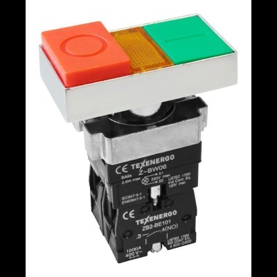 Кнопочный выключатель LAY5-BW8465 сдвоенная " I-O" с подсветкой te00306042 Кнопочный выключатель LAY5-BW8465 сдвоенная " I-O" с подсветкой te00306042