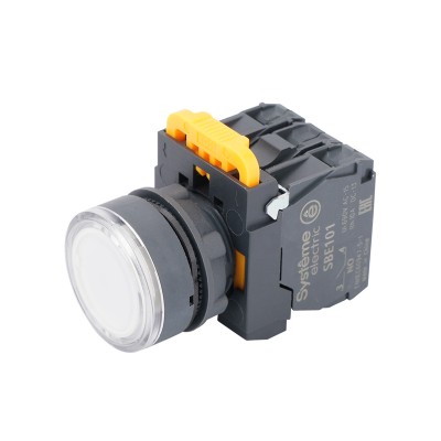 Кнопка SB5 в сборе 22 мм с подсветкой белая SE SB5AW31M5 Кнопка SB5 в сборе 22 мм с подсветкой белая SE SB5AW31M5