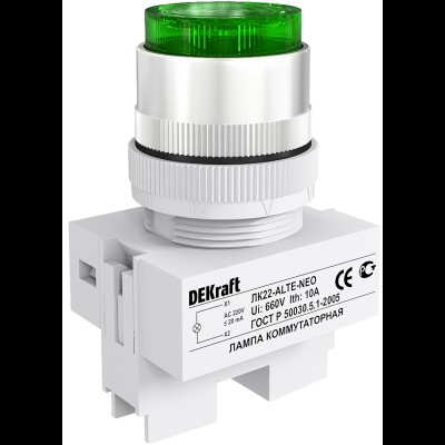 Лампа коммутационная ЛК22-ALTE-GRN-NEO 25007dek Лампа коммутационная ЛК22-ALTE-GRN-NEO 25007dek