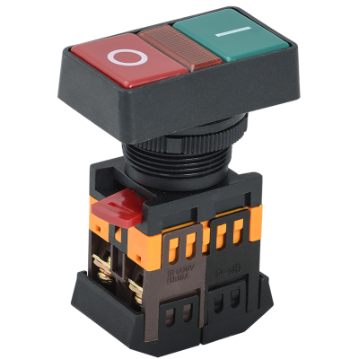 Кнопка РPВВ-30N "I-O" d30мм неон/240В 1з+1р IEK BBD20-PPBB-K51 Кнопка РPВВ-30N "I-O" d30мм неон/240В 1з+1р IEK BBD20-PPBB-K51