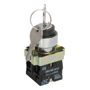 Переключатель LAY5-BG45 на 2 полож. с ключом без фиксации IEK BSW80-BG-2-K02