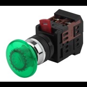 ЭРА Кнопка AEА-22 "Грибок" зеленый d22мм 1з+1р (10/400/3200) Б0045634