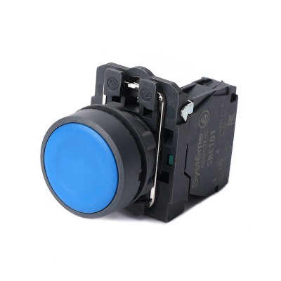Кнопка SB5 в сборе модульная 22мм синяя с возвратом пластик 1НО SB5AA61 Кнопка SB5 в сборе модульная 22мм синяя с возвратом пластик 1НО SB5AA61