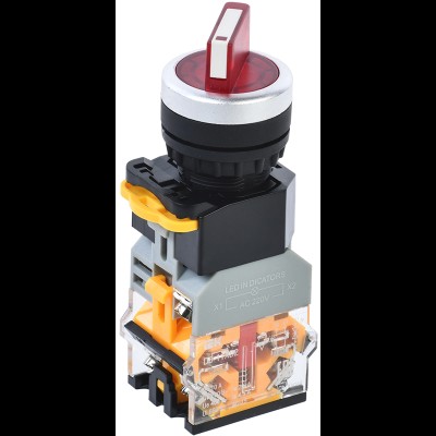 Переключатель D8-11XD2 2 полож. 1з+1р с подсвет. красный IEK BSW30-11XD2-3-14-2-K04 Переключатель D8-11XD2 2 полож. 1з+1р с подсвет. красный IEK BSW30-11XD2-3-14-2-K04