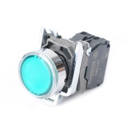 Кнопка SB4 с подсветкой в сборе модульная 22мм зеленая металл 24ВDC 1НО SB4BW33B1