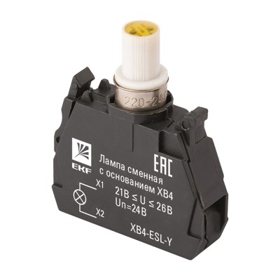 Лампа сменная c основанием XB4 желтая 24В EKF PROxima XB4-ESL-Y Лампа сменная c основанием XB4 желтая 24В EKF PROxima XB4-ESL-Y