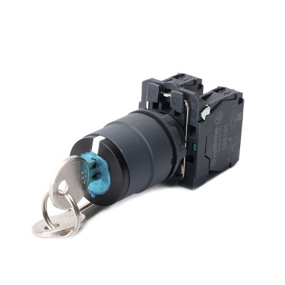 SE Переключатель SB5 в сборе модульный 22мм 3позиции с фиксацией ключ центр 2НО SB5AG33 SE Переключатель SB5 в сборе модульный 22мм 3позиции с фиксацией ключ центр 2НО SB5AG33