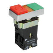 Кнопка управления LAY5-BW8465 "I-O" сдвоенная с подсветкой IEK BBD40-BW-K51