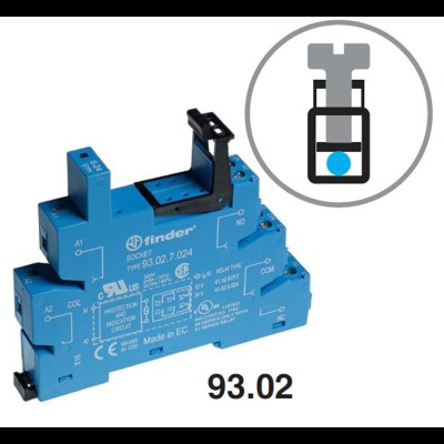 Розетка с винт. клеммами (с зажимной клетью) для реле 41 серии 125В AC/DC в комплекте пластик. клипса опции: LED 93020125 93027024 Розетка с винт. клеммами (с зажимной клетью) для реле 41 серии 125В AC/DC в комплекте пластик. клипса опции: LED 93020125 93027024