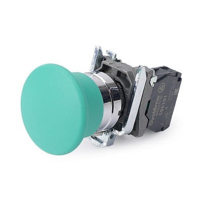 SE Кнопка с гриб головкой SB4 в сборе 22мм 40мм зеленая с возвратом металл 1НО SB4BC31 SE Кнопка с гриб головкой SB4 в сборе 22мм 40мм зеленая с возвратом металл 1НО SB4BC31
