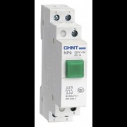 Кнопка модульная NP9-12D3/1 с подсветкой, 1НО+2НЗ, AC/DC230В, зеленая(R)(CHINT) 584075