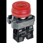 Кнопка LA167-BP42 d=22мм 1р красная IEK BBT20-BP42-2-22-67-K04