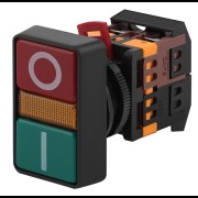 ЭРА Кнопка РPВВ-30N "I-O" d30мм неон/240В 1з+1р (10/200/3000) Б0045626