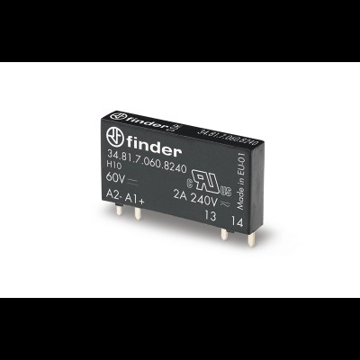 Реле ультратонкое твердотельное монтаж на печатную плату выход 2А (240В AC) / вход 60В DC влагозащ. RTIII 348170608240 348170058240 Реле ультратонкое твердотельное монтаж на печатную плату выход 2А (240В AC) / вход 60В DC влагозащ. RTIII 348170608240 348170058240