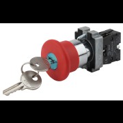 ЭРА Кнопка LAY5-BS142 "Грибок"с ключом крас. d22мм 240В 1р (20/200/3200) Б0045637
