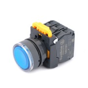 Кнопка SB5 в сборе 22 мм с подсветкой синяя SE SB5AW36M5