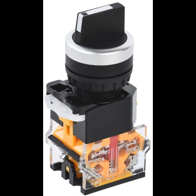 Переключатель D8-11X22 2 полож. 1з+1р черный IEK BSW30-11X22-3-24-2-K02 Переключатель D8-11X22 2 полож. 1з+1р черный IEK BSW30-11X22-3-24-2-K02