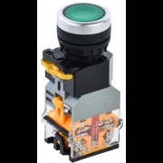Кнопка D8-11D d=22мм 1з+1р с подсветкой зеленая IEK BBT30-11D-3-12-K06