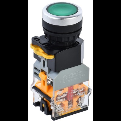Кнопка D8-11D d=22мм 1з+1р с подсветкой зеленая IEK BBT30-11D-3-12-K06 Кнопка D8-11D d=22мм 1з+1р с подсветкой зеленая IEK BBT30-11D-3-12-K06