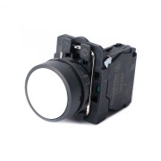 Кнопка SB5 в сборе модульная 22мм белая с возвратом пластик 1НО SB5AA11