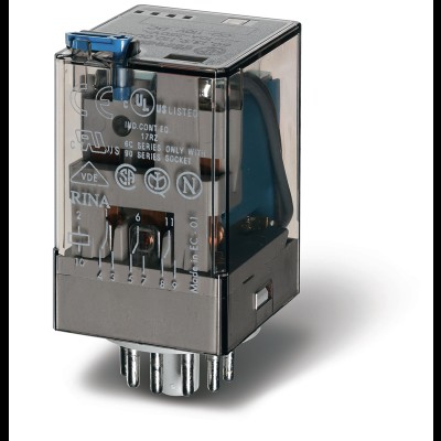 Реле универсальное электромеханич. монтаж в розетку 11-штырьковый разъем 3CO 10А AgNi токовая DC 4.0А RTI опции: кнопка тест + мех.индикатор PAS 601344020040 Реле универсальное электромеханич. монтаж в розетку 11-штырьковый разъем 3CO 10А AgNi токовая DC 4.0А RTI опции: кнопка тест + мех.индикатор PAS 601344020040