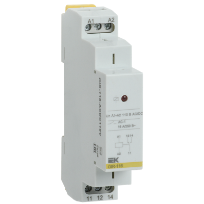 Реле промежут. OIR 1 конт. 16А 110В AC/DC IEK OIR-116-ACDC110V Реле промежут. OIR 1 конт. 16А 110В AC/DC IEK OIR-116-ACDC110V