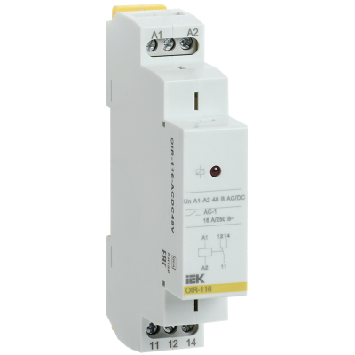 Реле промежут. OIR 1 конт. 16А 48В AC/DC IEK OIR-116-ACDC48V Реле промежут. OIR 1 конт. 16А 48В AC/DC IEK OIR-116-ACDC48V