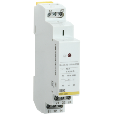 Реле промежут. OIR 2 конт. 8А 12В AC/DC IEK OIR-208-ACDC12V Реле промежут. OIR 2 конт. 8А 12В AC/DC IEK OIR-208-ACDC12V