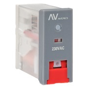 Реле промежуточное с кнопкой и мех. Индикацией RPAt 25/1 12A 230В AC EKF AVERES rpat-25-1-230AC