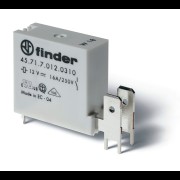 Реле миниатюрное низкопрофильн. электромеханич. монтаж на печатную плату выводы с шагом 5мм + Faston 250(6.3х0.8мм) 1NO 16А AgCdO 24В DC (чувствит.) влагозащ. RTIII 457170240311 457170240310