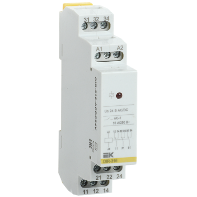 Реле промежут. OIR 3 конт. 16А 24В AC/DC IEK OIR-316-ACDC24V Реле промежут. OIR 3 конт. 16А 24В AC/DC IEK OIR-316-ACDC24V