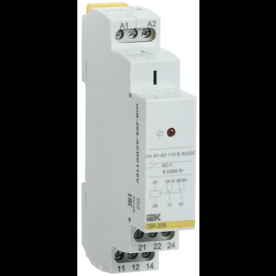 Реле промежут. OIR 2 конт. 8А 110В AC/DC IEK OIR-208-ACDC110V Реле промежут. OIR 2 конт. 8А 110В AC/DC IEK OIR-208-ACDC110V