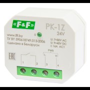 Реле электромагнитное (промежуточное) PK-1Z-24, 7 -30 AC / 9 - 40 DC 16А 1NO/NC IP20 EA06.001.046
