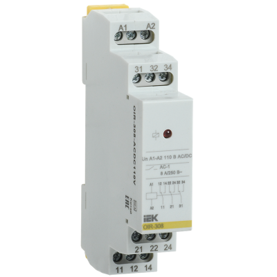 Реле промежут. OIR 3 конт. 8А 110В AC/DC IEK OIR-308-ACDC110V Реле промежут. OIR 3 конт. 8А 110В AC/DC IEK OIR-308-ACDC110V