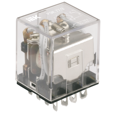 Реле РЭК78/4(MY4) с индикацией 3А 12В AC IEK RRP20-4-03-012A-LED Реле РЭК78/4(MY4) с индикацией 3А 12В AC IEK RRP20-4-03-012A-LED