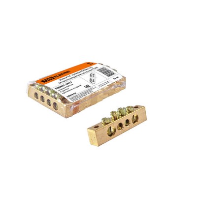 Шина "N" нулевая 6х9мм 4/2 (4 группы/крепеж по краям) TDM Шина "N" нулевая 6х9мм 4/2 (4 группы/крепеж по краям) TDM