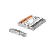 Шина "N" нулевая 6х9мм 8/2 (8 групп/крепеж по краям) никелированная инд. стикер TDM