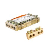 Шина "N" нулевая 8х12мм 4/1 (4 группы/крепеж по центру) TDM