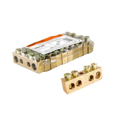 Шина "N" нулевая 8х12мм 4/1 (4 группы/крепеж по центру) TDM Шина "N" нулевая 8х12мм 4/1 (4 группы/крепеж по центру) TDM