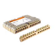 Шина "N" нулевая 8х12мм 14/1 (14групп/крепеж по центру) TDM