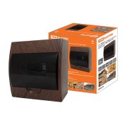 Бокс ЩРН-П-8 модулей навесной пластик IP41 "Эко" (бук) TDM