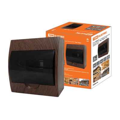 Бокс ЩРН-П-8 модулей навесной пластик IP41 "Эко" (бук) TDM Бокс ЩРН-П-8 модулей навесной пластик IP41 "Эко" (бук) TDM