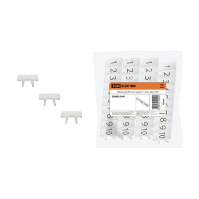 Маркеры для ЗКБ 1,5мм2 цифры 1-10 (упак. 100 шт.) TDM Маркеры для ЗКБ 1,5мм2 цифры 1-10 (упак. 100 шт.) TDM