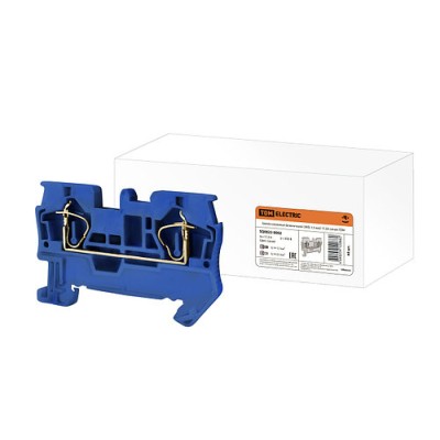 Зажим клеммный безвинтовой (ЗКБ) 1,5 мм2 17,5А синий TDM Зажим клеммный безвинтовой (ЗКБ) 1,5 мм2 17,5А синий TDM